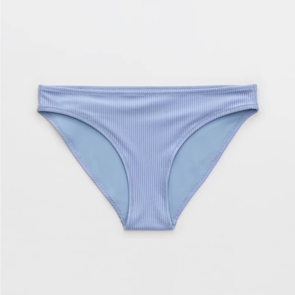 Aerie Shimmery Ribbed Blue Bikini Bottom